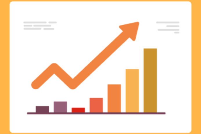 Rising graph - ilustrated