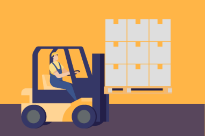 Forklift - ilustrated